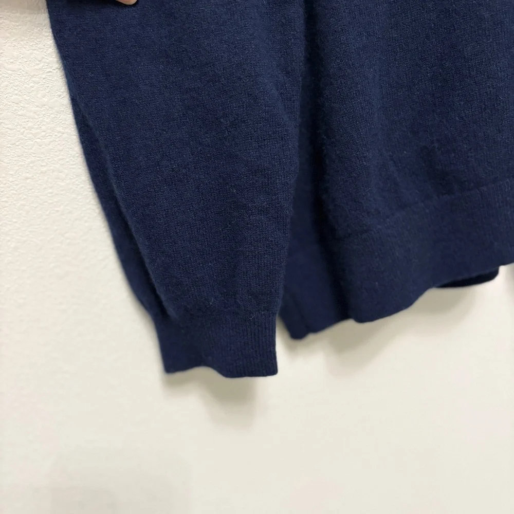 J. Crew Navy V-Neck Cashmere Sweater - Picture 6 of 8